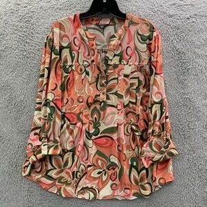 COCOMO Blouse Womens XL Top Floral Extra Large*